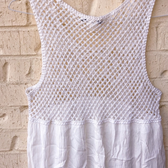 White lace crocheted dress size large - Picture 4 of 6